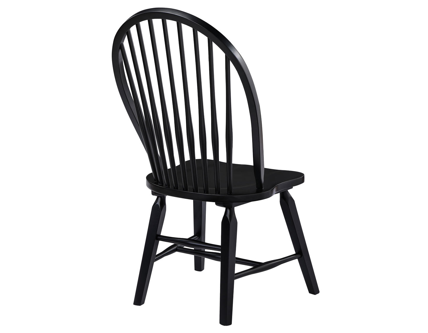 Sommerset Solid Wood Black Modern Windsor Chair