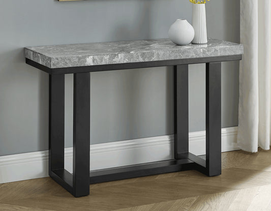 Artemis Sofa Table, Gray Marble Top