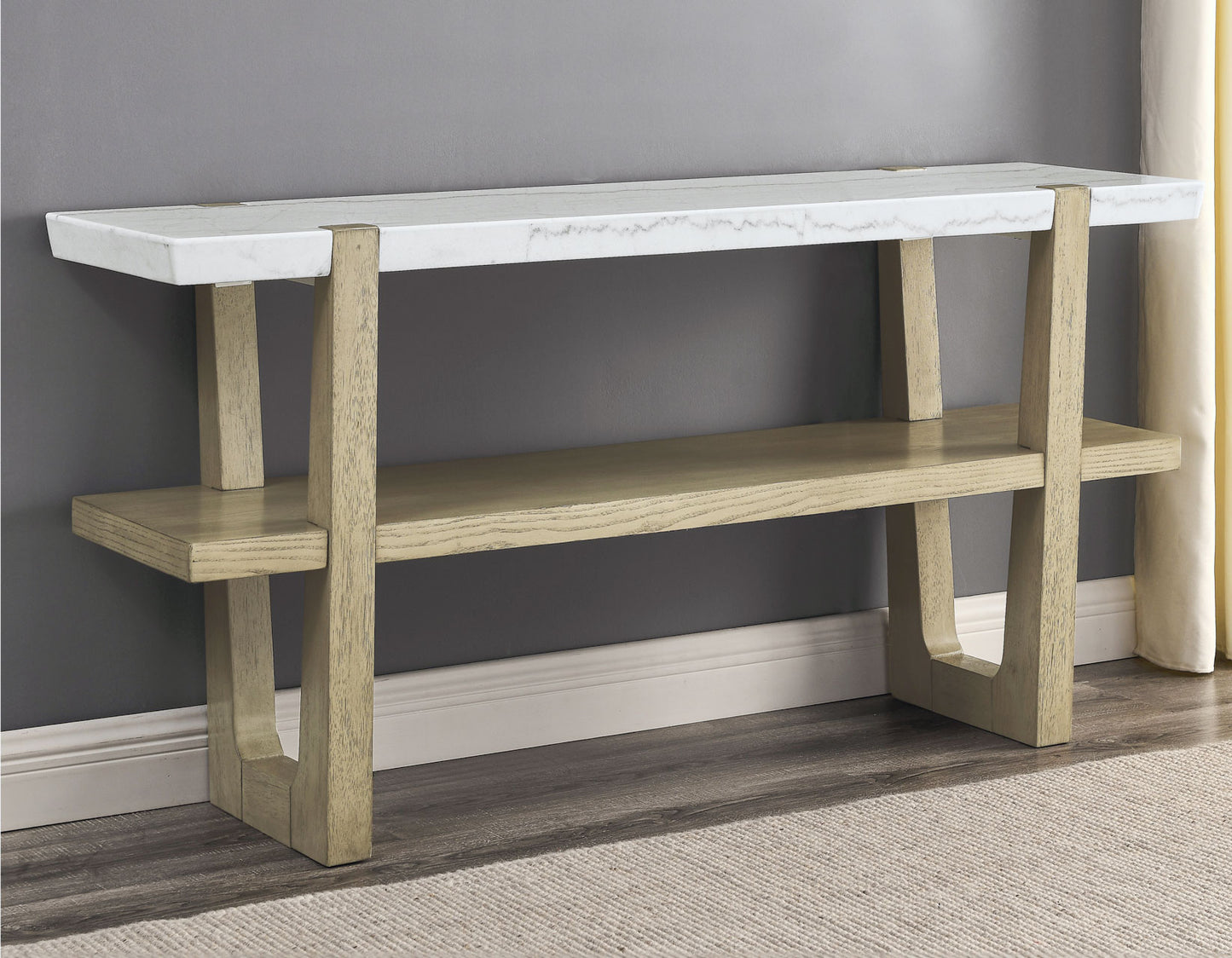 Perth, Sofa Table, White Marble Top