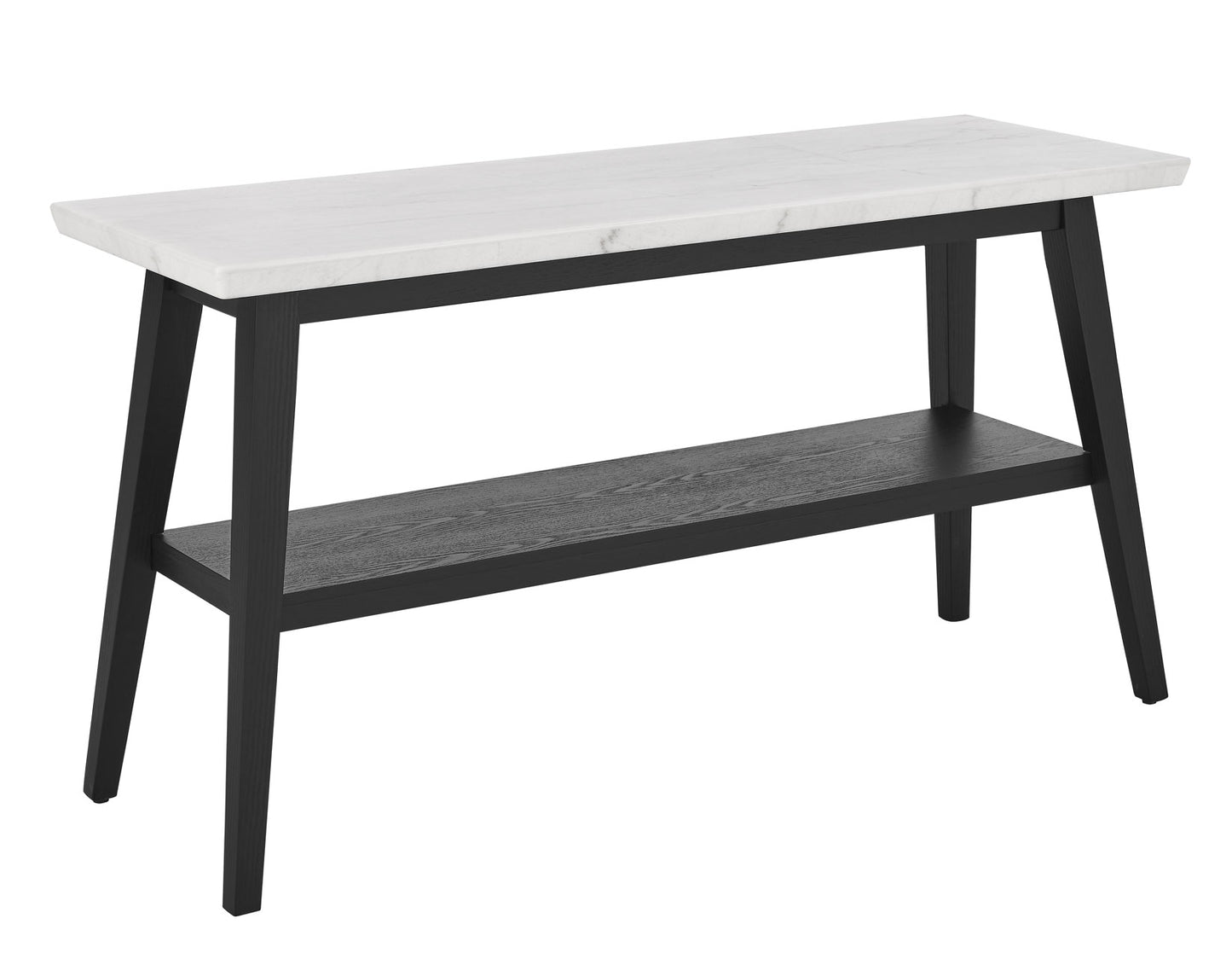 Vida, Sofa Table, White Marble Top, Black