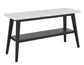 Vida, Sofa Table, White Marble Top, Black