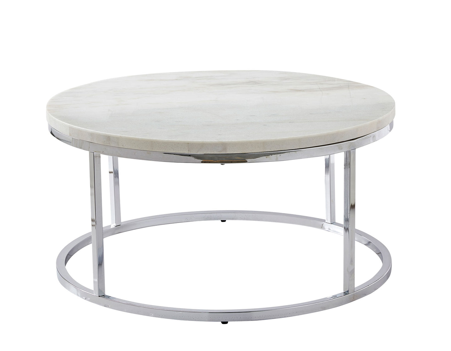 Echo, Chairside End Table, White Marble Top