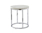 Echo, Round End Table, White Marble Top