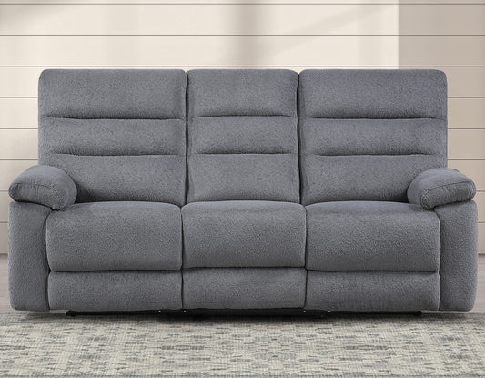 Cozy Sofa, Manual Reclining, Gray