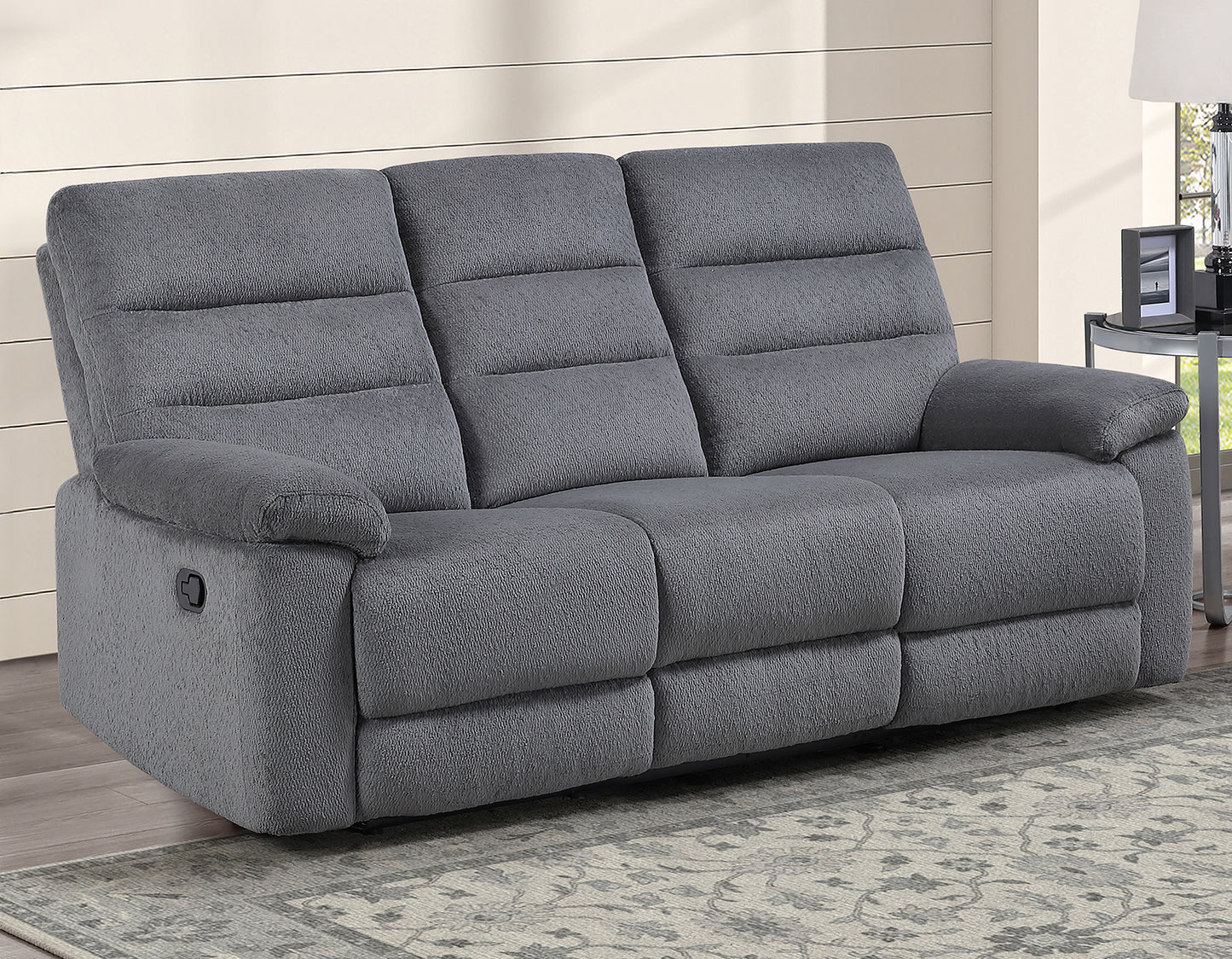 Cozy Sofa, Manual Reclining, Gray