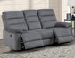 Cozy Sofa, Manual Reclining, Gray