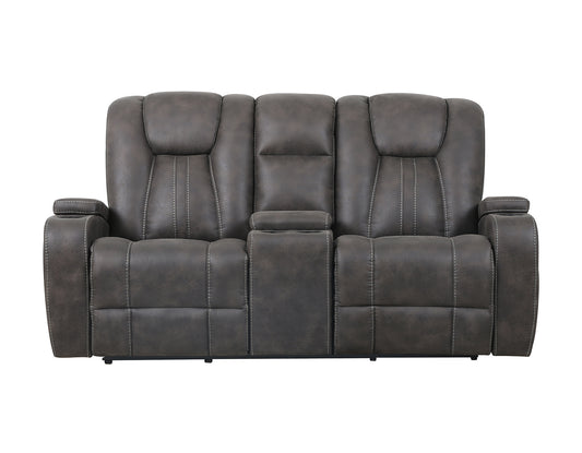 Marlow Console Loveseat, Manual Reclining, Charcoal