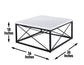 Skyler, Cocktail Table, White Marble Top