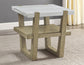 Perth, End Table, White Marble Top