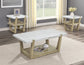 Perth, End Table, White Marble Top