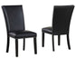 Artemis Side Chair, Black Vegan Leather Cover