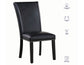 Artemis Side Chair, Black Vegan Leather Cover