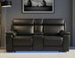 Zenith Power Home Theater Reclining Console Loveseat, Built-in Speakers, Vibration