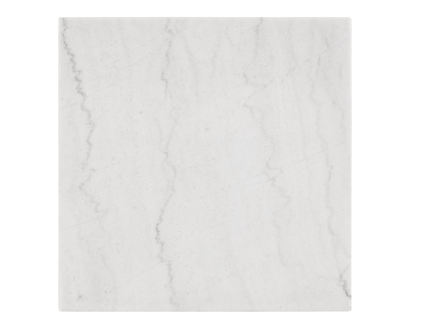 Vida, End Table, White Marble Top, Black