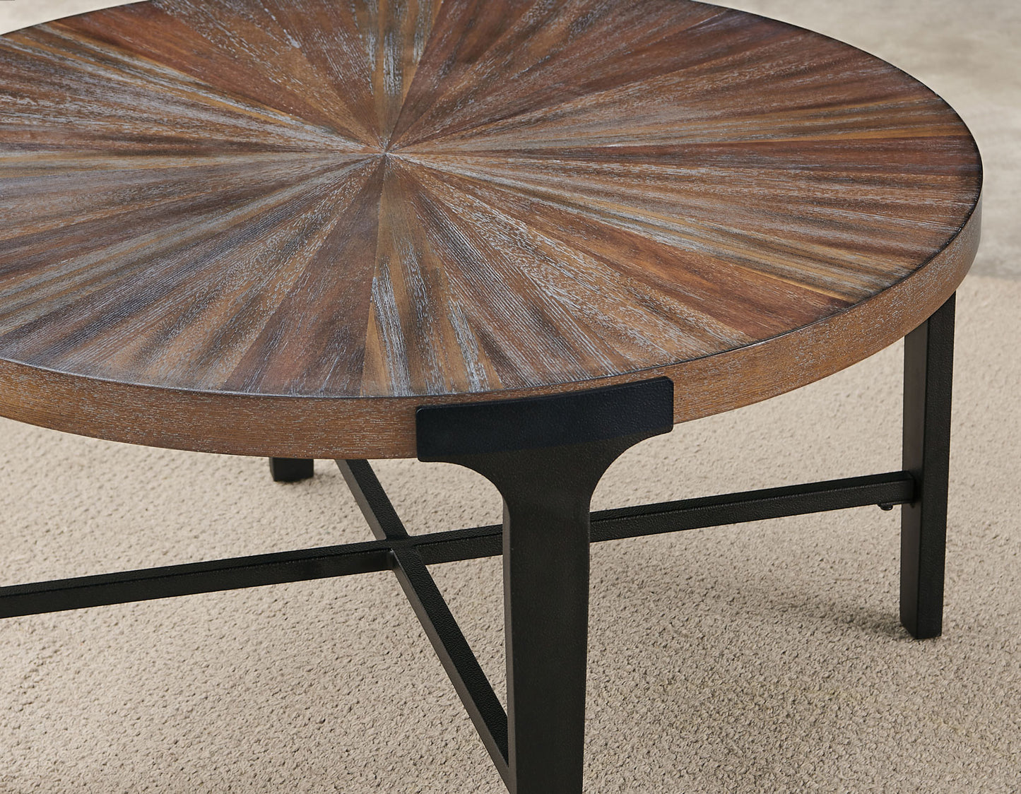 Chevron, 36-inch Round Cocktail Table