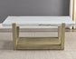 Perth, Cocktail Table, White Marble Top, Castered