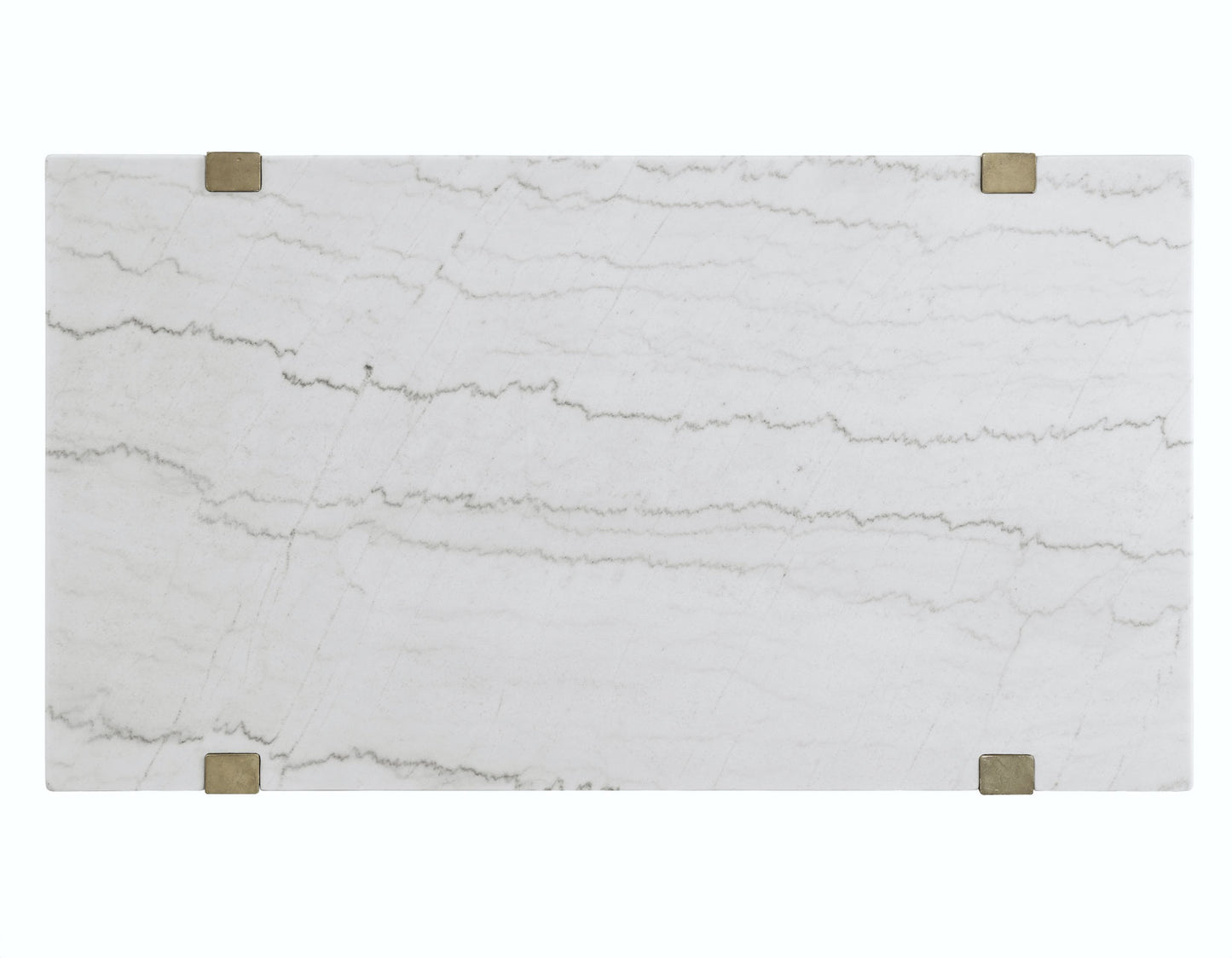 Perth, Cocktail Table, White Marble Top, Castered