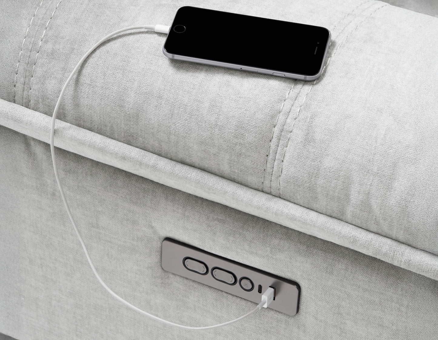 Olsen Recliner, Dual-Power Zero-Gravity, Silver
