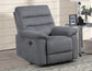 Cozy Glider Recliner, Manual, Gray