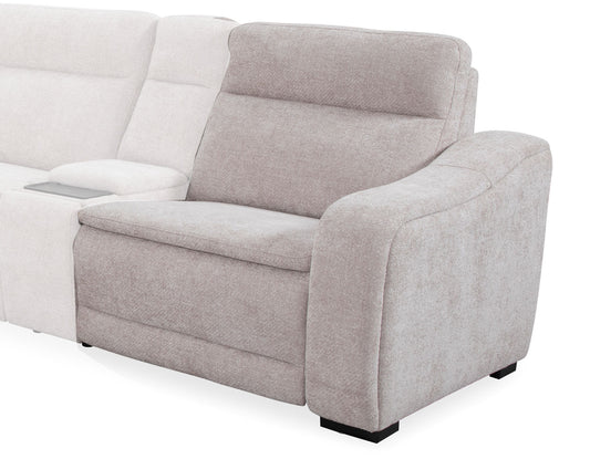 Conroe Right-Arm-Facing Dual-Power Recliner, Cobblestone