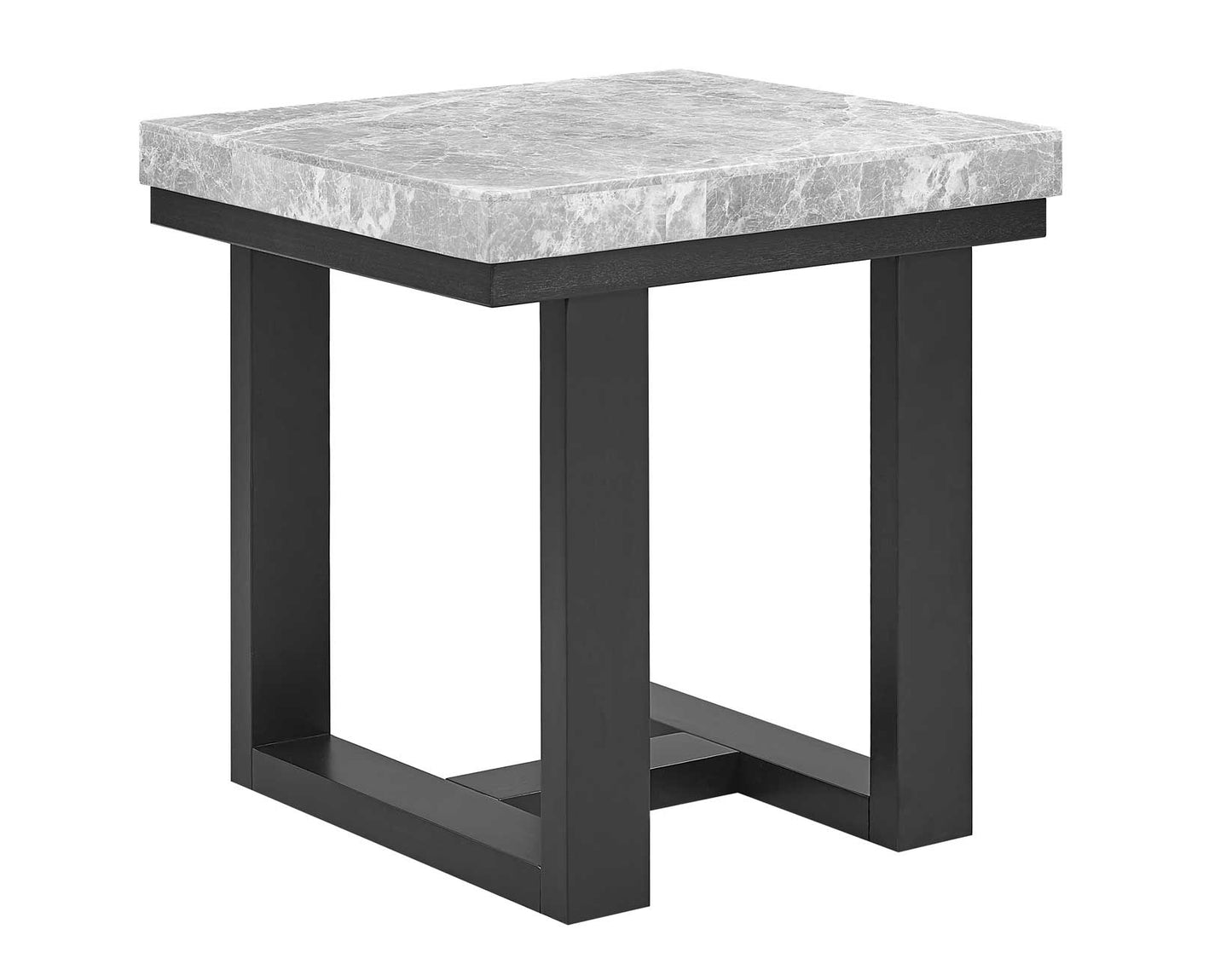 Artemis End Table, Gray Marble Top