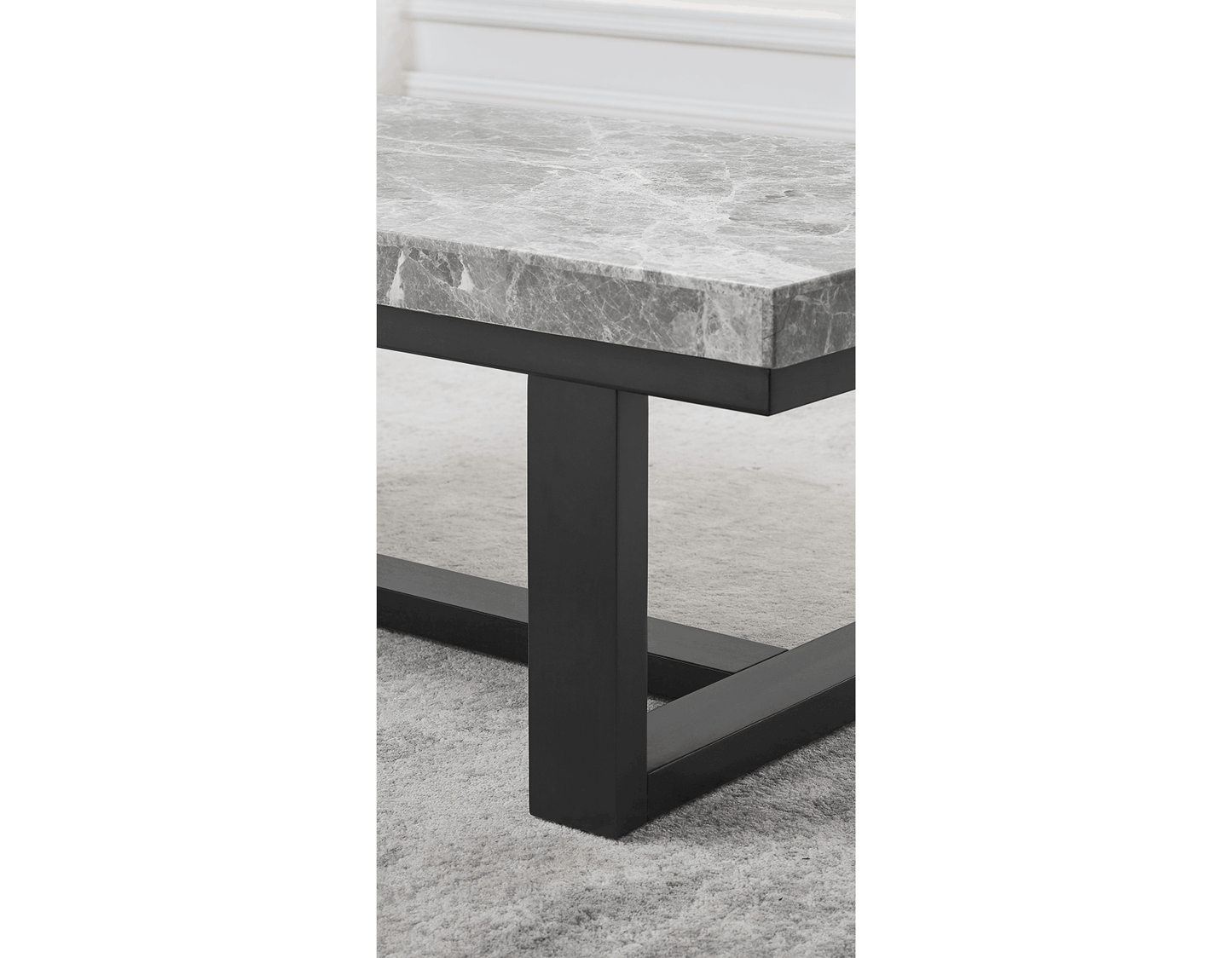 Artemis End Table, Gray Marble Top