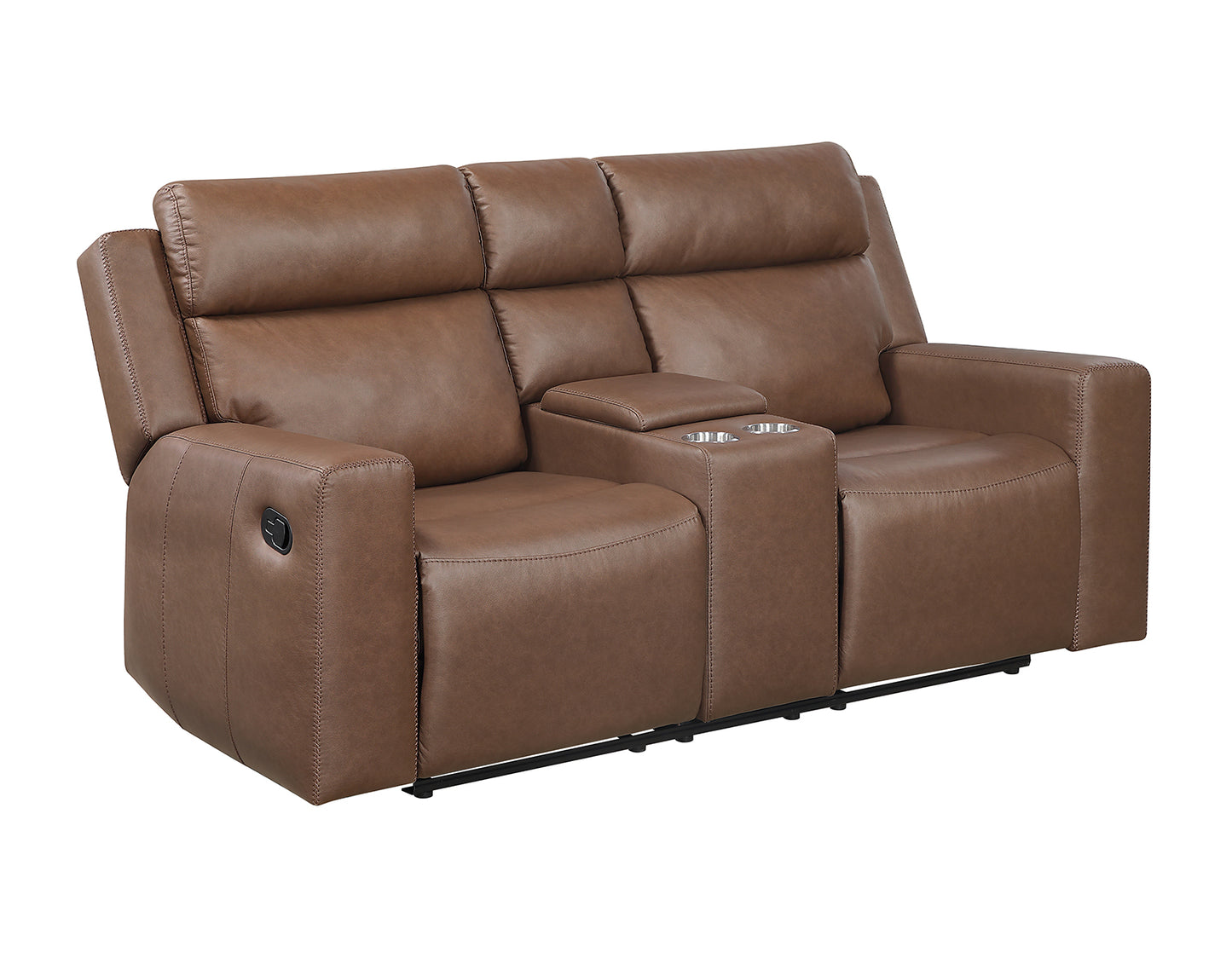 Barron Console Loveseat, Manual Reclining, Brown
