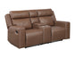 Barron Console Loveseat, Manual Reclining, Brown
