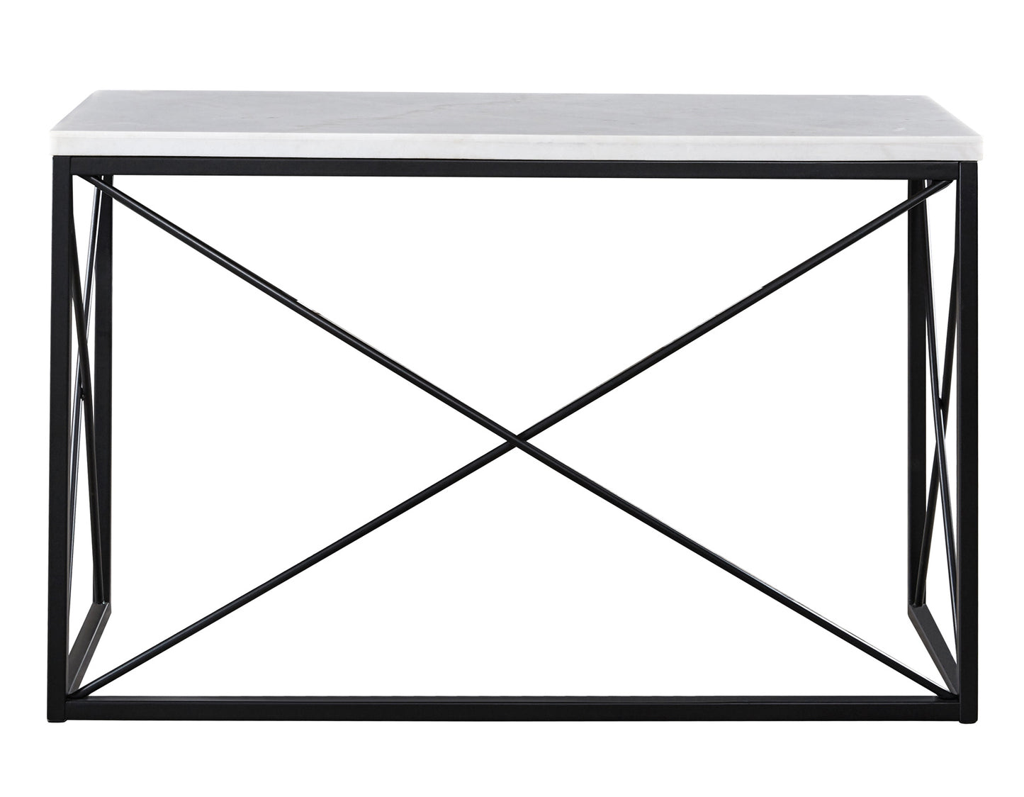 Skyler, Sofa Table, White Marble Top