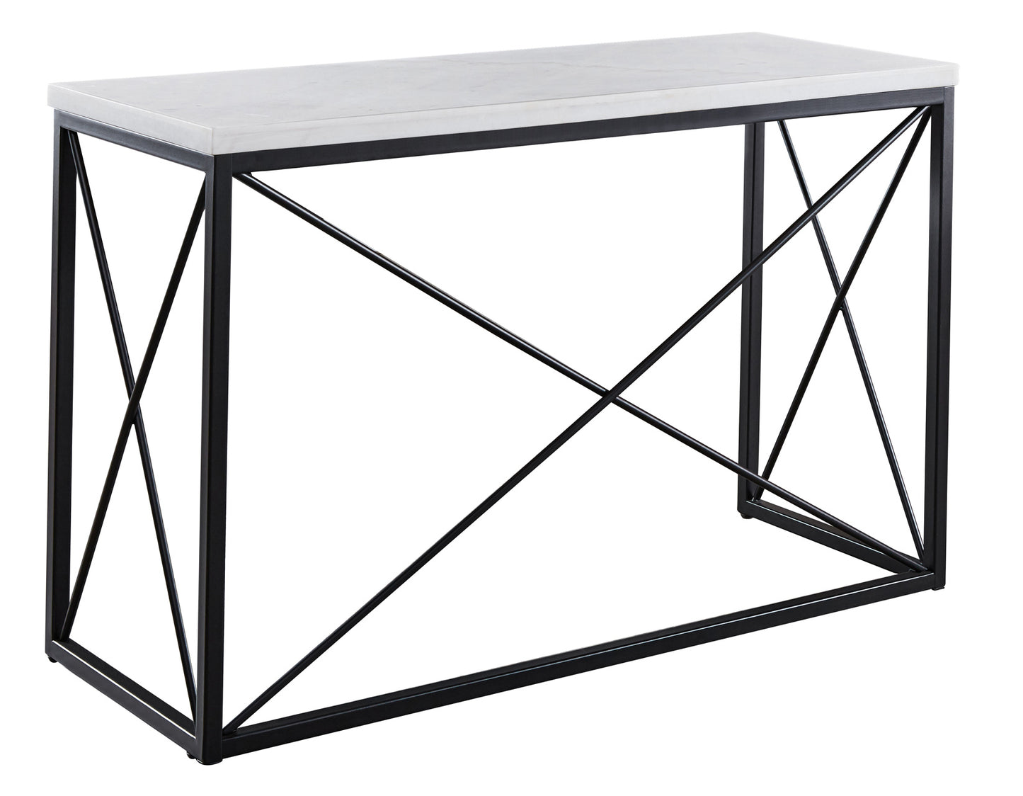 Skyler, Sofa Table, White Marble Top
