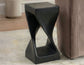 Solana Solid Wood Accent Table, Black Finish