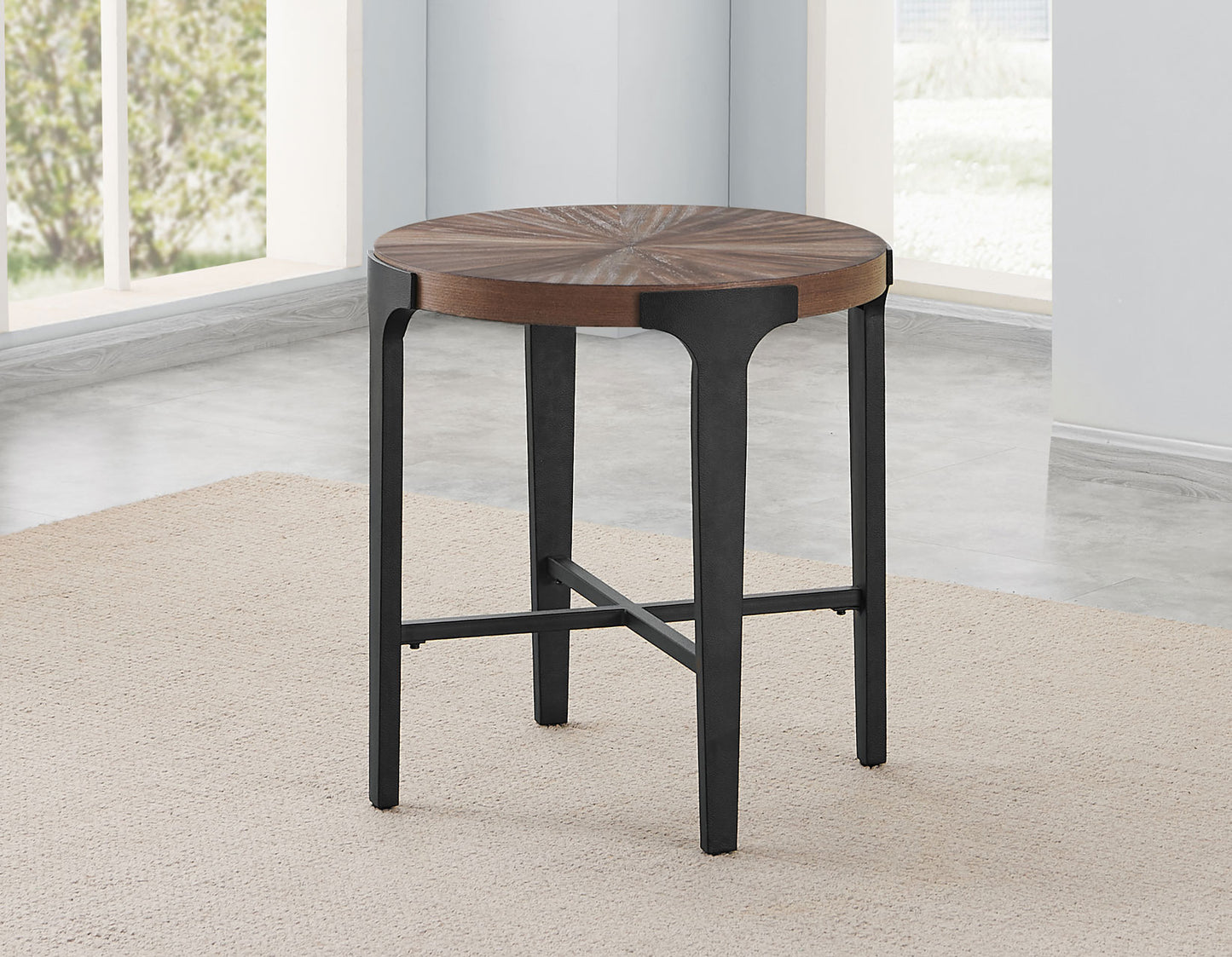 Chevron, 22-inch Round End Table