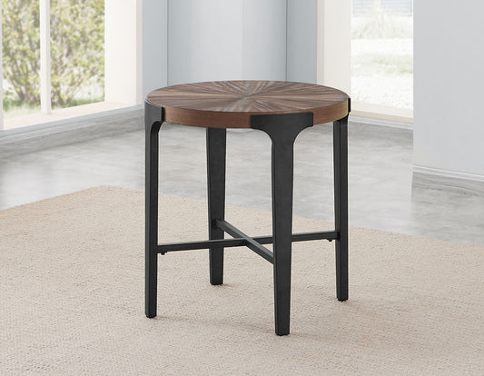 Chevron, 22-inch Round End Table