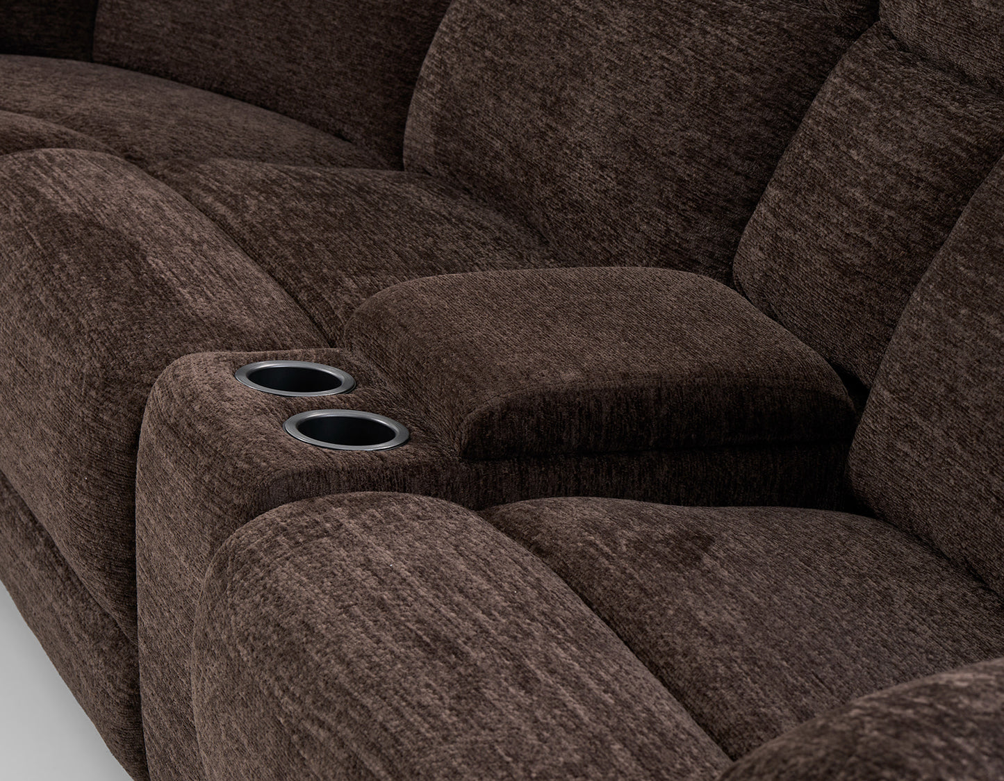 Gatlin Dual-Power Brown Fabric 6-Piece Modular Reclining Sectional