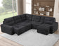 Snyder 6-Piece Glider Sectional, Black
