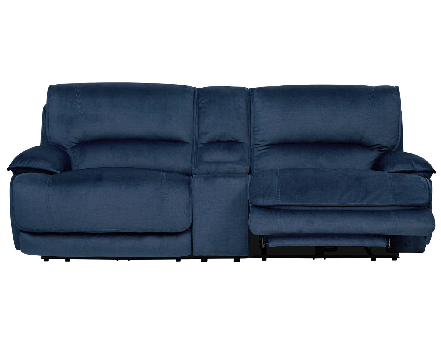 Olsen Console Loveseat, Dual-Power Zero-Gravity Modular Reclining, Indigo