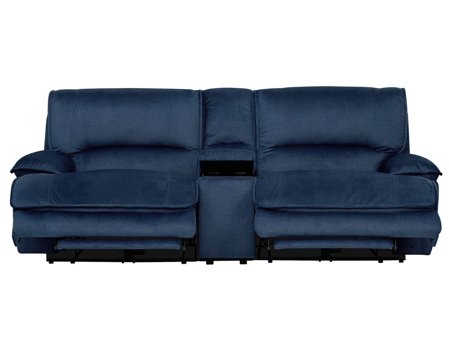 Olsen Console Loveseat, Dual-Power Zero-Gravity Modular Reclining, Indigo