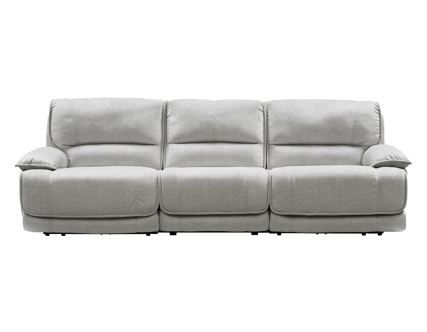 Olsen Sofa, Dual-Power Zero-Gravity Modular Reclining, Silver
