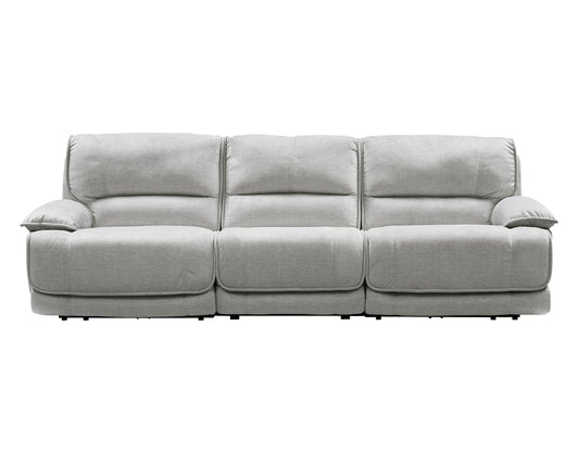 Olsen Sofa, Dual-Power Zero-Gravity Modular Reclining, Silver