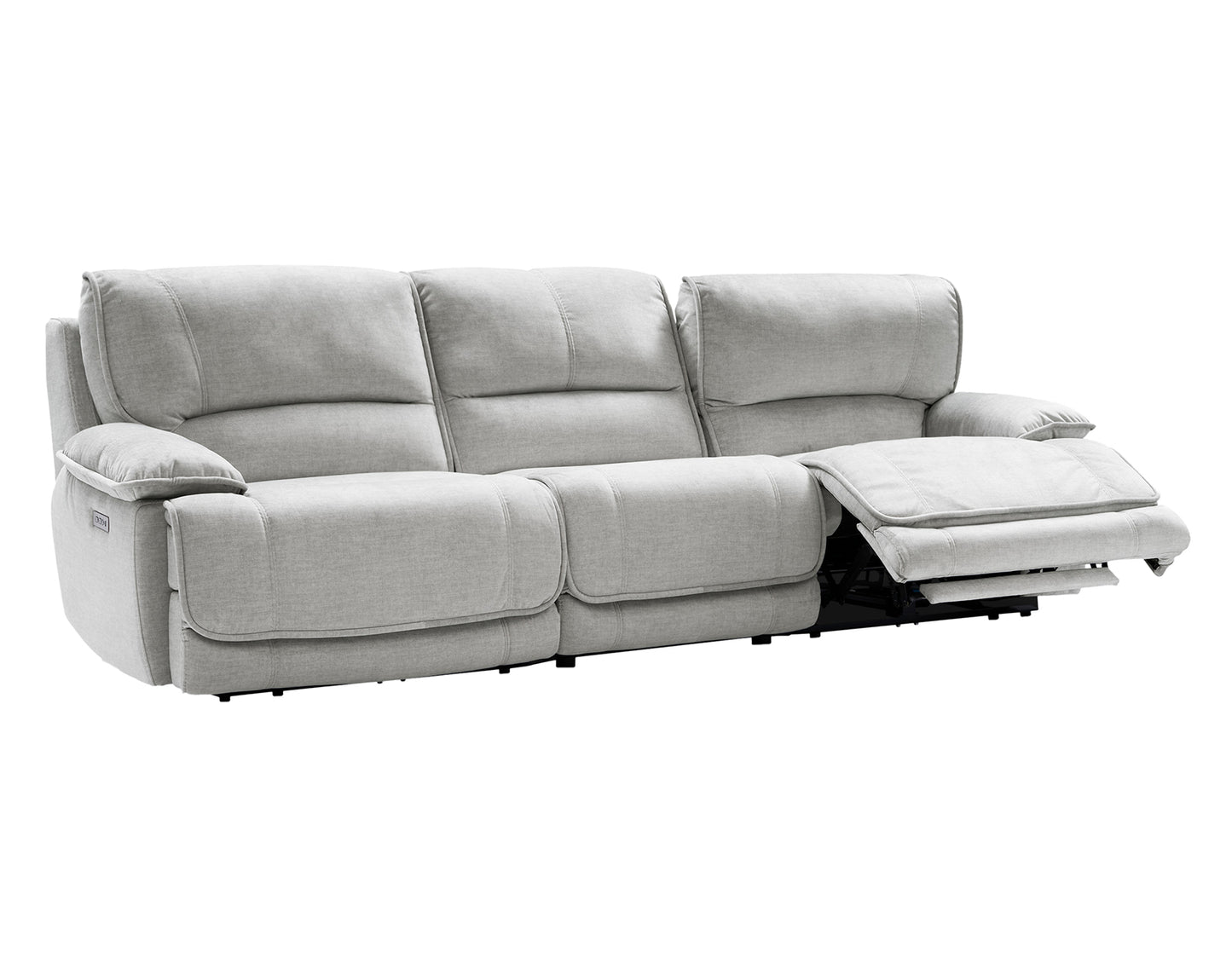 Olsen Sofa, Dual-Power Zero-Gravity Modular Reclining, Silver