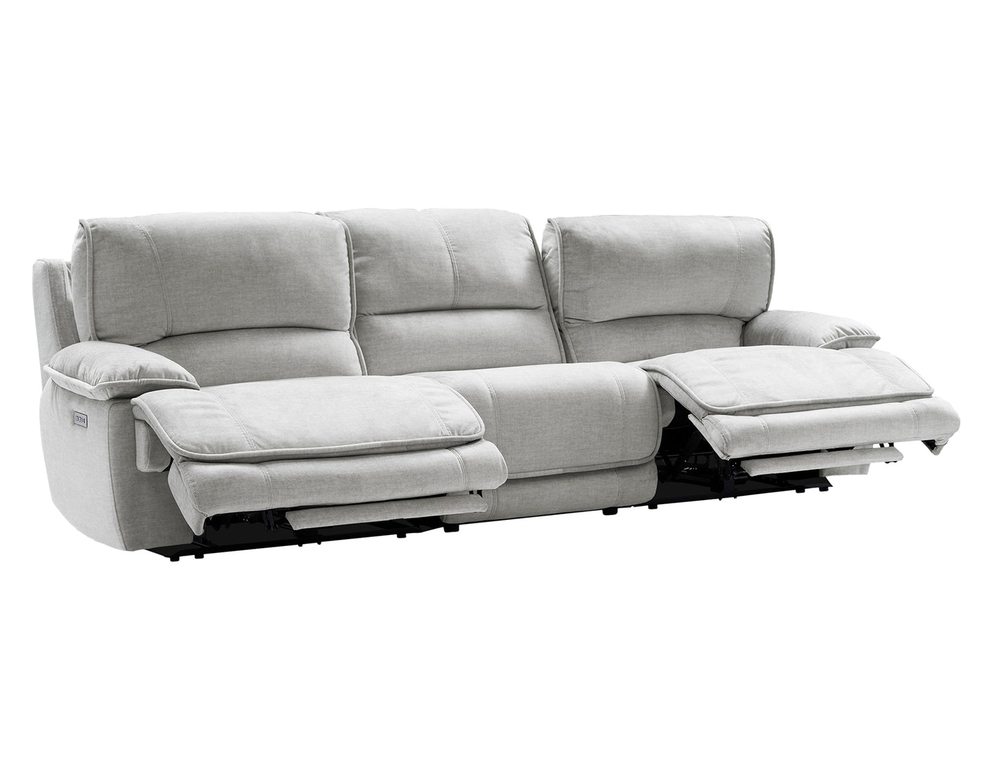 Olsen Sofa, Dual-Power Zero-Gravity Modular Reclining, Silver