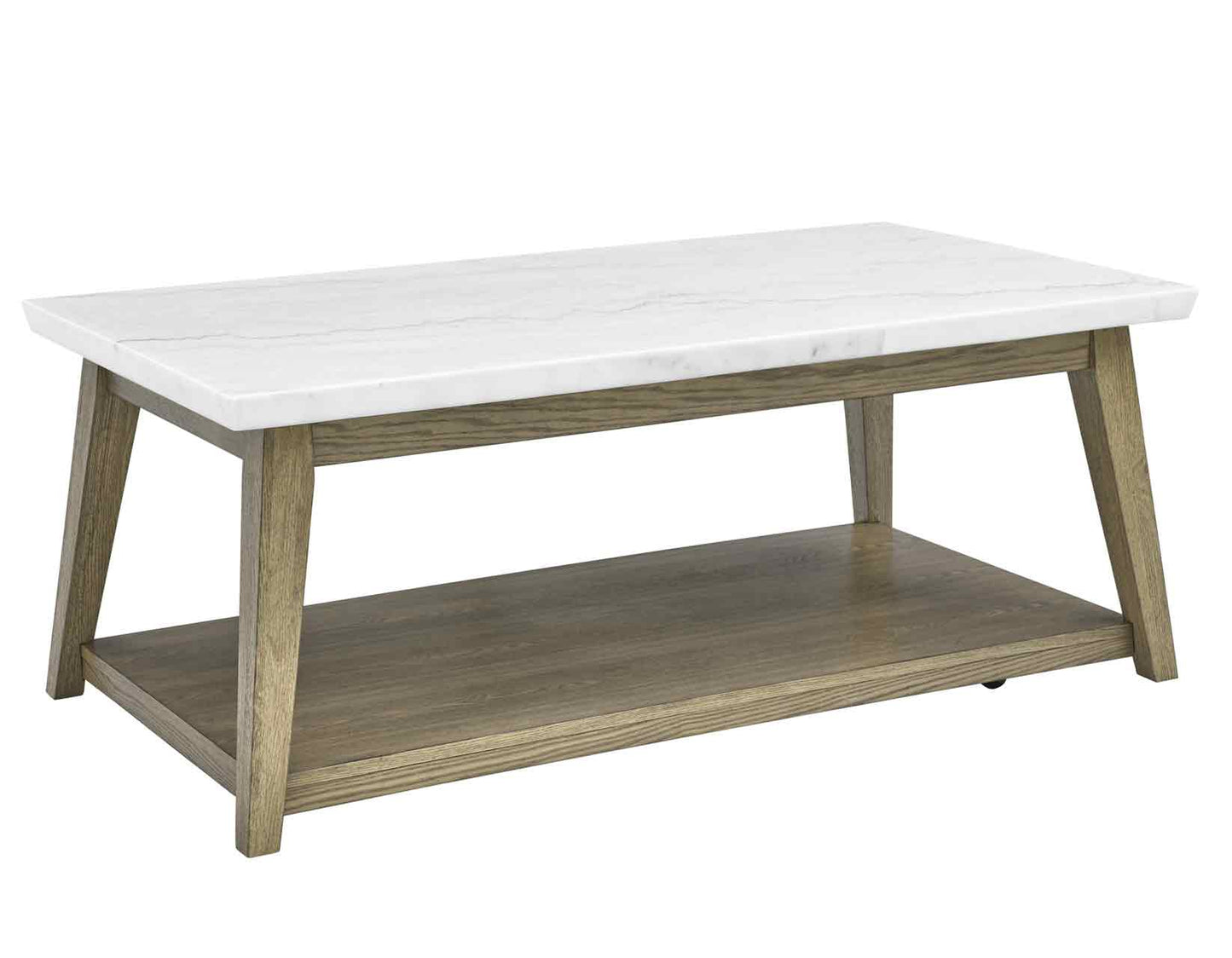 Vida, Cocktail Table, White Marble Top, Castered, Blonde