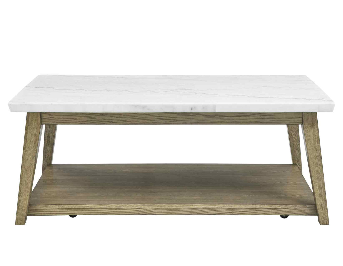 Vida, Cocktail Table, White Marble Top, Castered, Blonde