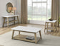 Vida, Cocktail Table, White Marble Top, Castered, Blonde