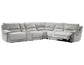 Olsen 6-Piece Sectional, Dual-Power Zero-Gravity Reclining, Silver