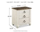 Willowton Two Drawer Night Stand