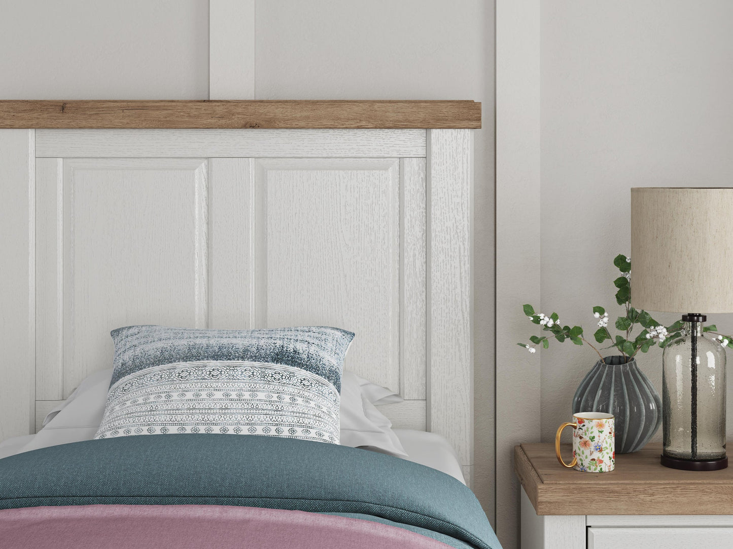 Savonport Twin Panel Bed. Dresser, Mirror and Nightstand