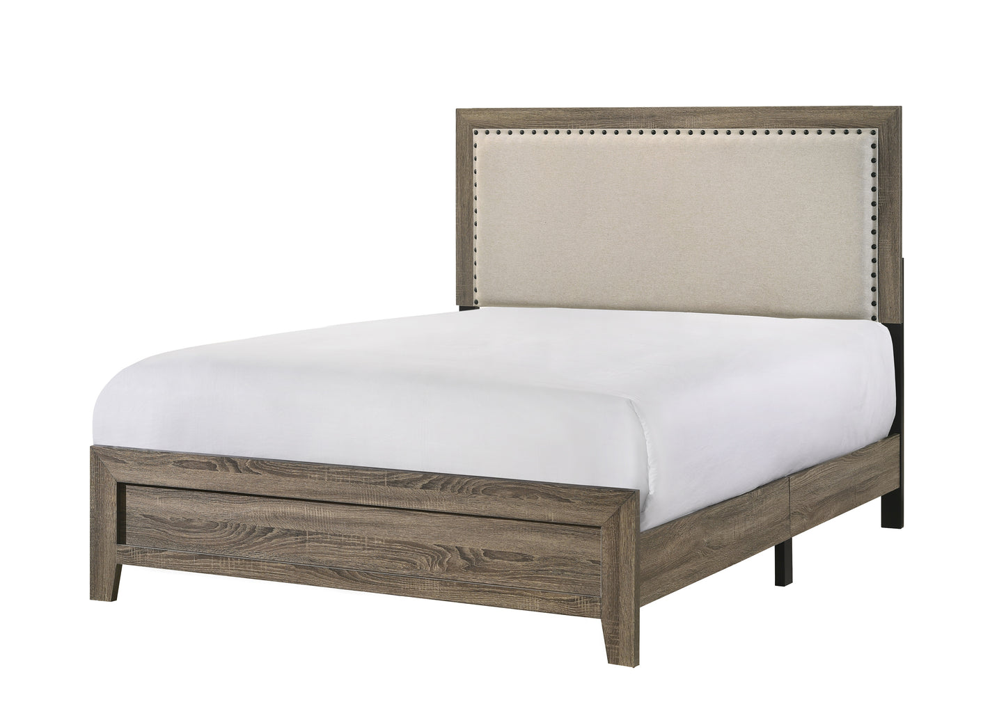 MILLIE UPHOLSTEREDOLSTERY BED ONE BOX -GREY