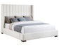 Pearson King Bed, Cream Velvet