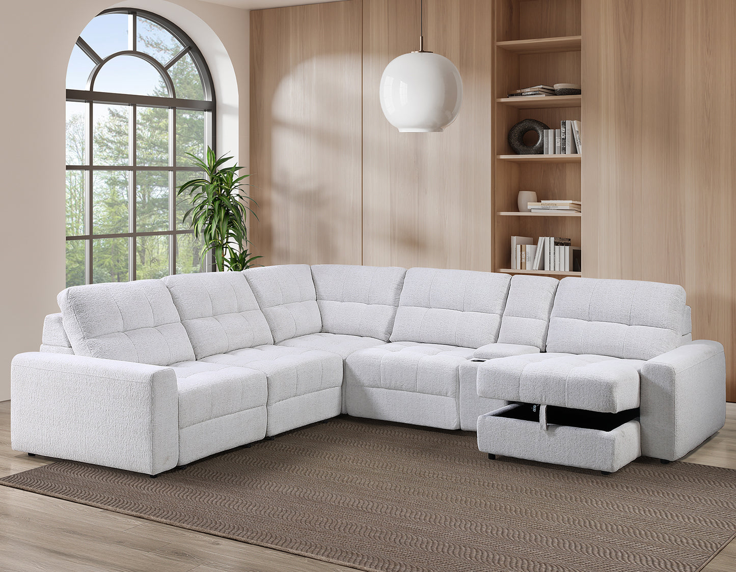 Snyder White 7-Piece Slider Sectional